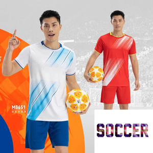 Maillot de football par sublimation enfants 100% ensemble de chemise d'entraînement de football en polyester uniforme de football personnalisé avec logo - Product Image 2