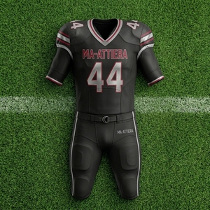 Maillot de football américain noir personnalisé, pantalon rembourré, uniforme d'équipe, numéro 44, vêtements de sport de performance, fabricant OEM ODM en gros - Product Image 6
