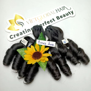 ผมต่อของมนุษย์สีธรรมชาติแบบไม่ผ่านกระบวนการ100% กระจุกตัวเป็นลอนธรรมชาติแบบเด้ง - Product Image 1