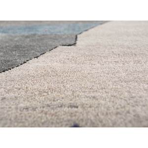 Tapis en laine et soie de bambou noué à la main Freedom Manchaha bleu, motif géométrique pour usage domestique - Les-1612 - Product Image 3