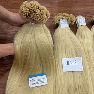 Extensions de cheveux à pointe plate personnalisées en grande quantité de Cabello Humano pointes vietnamiennes 100% kératine Extension de cheveux à pointe plate Cheveux humains - Product Image 1