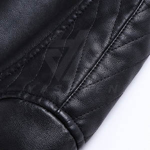 Veste d'hiver décontractée pour homme en cuir de vache respirant, imperméable et coupe-vent, de haute qualité, personnalisable, rembourrage en polyester - Product Image 6