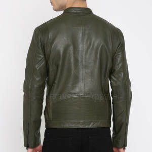 Última chaqueta de cuero informal para hombre, ropa de moda de invierno con cuello levantado y cierre de cremallera, venta al por mayor - Product Image 3