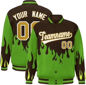 Chaqueta de béisbol Varsity de lana ligera de alta calidad para adultos y jóvenes abrigo de invierno para hombres con diseño de Letterman dividido - Product Image 5