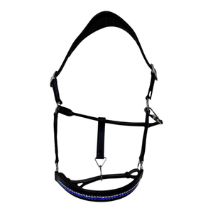 Harnais de luxe en cuir pour cheval, rembourrage doux et élégant, cristaux roses, réglable, durable, design confortable - Qualité excellente, personnalisable - Product Image 2