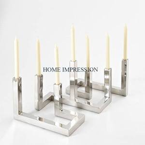 <b>Set</b> of 3 Different Sizes Table Ware Home Decoration Candle Holders Premium Quality Metal Aluminum Handmade Classic Candle Holder - Product Image 3