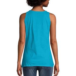 Vente en gros Logo personnalisé Débardeurs d'entraînement Respirant Coton Broderie Imprimé Vêtements de fitness Vêtements pour femmes Débardeurs Vêtements d'été - Product Image 3