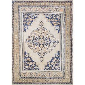 พรมขนสัตว์ถักมือสีเบจและสีน้ำตาล Nuray รุ่น Pae-2990 ขนาด 9x12 ฟุต ลายเหรียญตรา สำหรับตกแต่งห้องนั่งเล่น บ้าน และรถยนต์ - Product Image 1