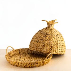 Wholesale Water Hyacinth Food Fresh Keeping <b>Cover</b> <b>Tent</b> Natural Wicker Anti-dust Dome for Meals protection - Product Image 3