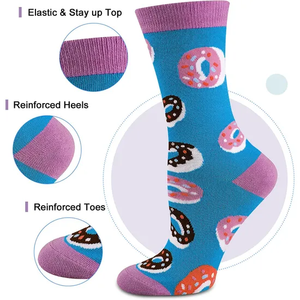 Chaussettes habillées pour hommes tricotées en usine professionnelle Chaussettes décontractées de haute qualité conçues sur mesure Noir Blanc Bleu Rouge Logo Motif - Product Image 1