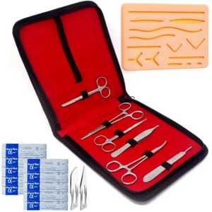 Kit de pratique de suture chirurgicale pour étudiants en médecine Source d'alimentation manuelle comprenant un tampon de suture et des instruments de formation - Product Image 3