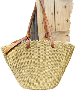 กระเป๋าฟางถักโครเชต์มาคราเม่กระเป๋าชายหาดสานจากฟางสะพายไหล่จากผู้ผลิตอินเดีย - Product Image 1