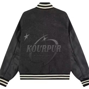Diseño de logotipo personalizado Otoño Transpirable Unisex Varsity Sport Baseball Jacket Adult Men's Bomber Jacket - Product Image 2