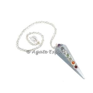 Acheter en gros lapis lazuli naturel sept Chakra pendule en cristal collé Chakra pendules de pierres précieuses de guérison - Product Image 4