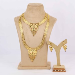 Conjunto de collares combinados con relleno de oro, joyería de moda, conjunto de joyería combinado tradicional, joyería de Festival, conjunto de joyería de boda. - Product Image 1
