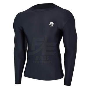 Camiseta de Protección Solar Transpirable de Alta Calidad para Hombre, de Secado Rápido, Tejido Elástico, Manga Larga, para Gimnasio, BJJ, Natación, Servicio OEM - Product Image 2