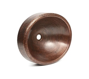 Nouveau 18 "Prescenio Évier de bar ovale en cuivre Cuisine Comptoir en cuivre Double paroi Évier en cuivre fait main Personnalisé Fabricant Fournisseur - Product Image 1