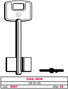 Llave de Doble Mapeo Cs (g.Vas 5) Cisa, Mcm - Product Image 1