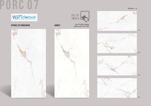 Le gris fait sur commande de Brown de finition brillante internationale de Wordwave d'exportation de fabricant indien couvre de tuiles la conception contemporaine de mur - Product Image 4