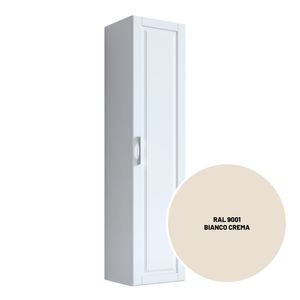 Per armadietto bagno con porta reversibile Chloe 162x40x35 cm Design a colonna bianco crema da 1 - Product Image 1
