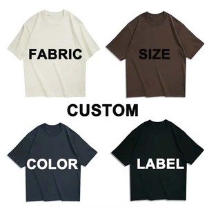 Camiseta Vintage Oversize con Lavado Ácido, de Algodón Pesado 100%, Cuello Redondo, de Secado Rápido para Hombre - Product Image 1