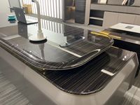 Bureau de Direction Modulable en Mélaminé Haut de Gamme, Moderne et Luxueux pour PDG