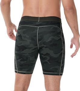 Shorts de compression ajustés pour hommes, haute qualité, pour gym et yoga, en tissu Spandex, anti-transparence, confortables, taille élastique - Product Image 2