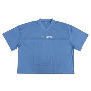 เสื้อฟุตบอลอเมริกันสำหรับผู้หญิงแบบใหม่เสื้อออกกำลังกายแขนสั้นโอเวอร์ไซส์ออกแบบได้ตามต้องการดีไซน์ไม่เหมือนใคร - Product Image 4