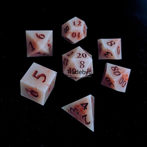Juego de Dados Poliédricos de Hueso Ecológicos Premium, Dados Naturales Únicos para Juegos de Rol de Mesa Tradebyd - Product Image 2