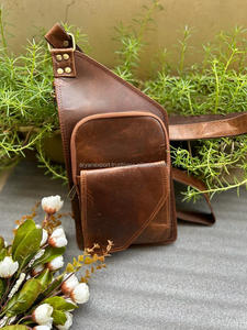 Bolsas de viaje de hombro de cuero genuino Unisex con estilo, bolso de mano, bolsas de dinero multiusos, bolsas de pecho útiles de alta calidad - Product Image 2