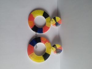 Handmade Resin Earring Vintage Design Multi Color Resin Earring Custom Made Layered <b>Thin</b> Resin Earring - Product Image 5