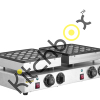Kitchbox Mini-appareil à crêpes industriel et commercial (1 par lot) - Acier inoxydable 304 Revêtement antiadhésif Puissance 1700W