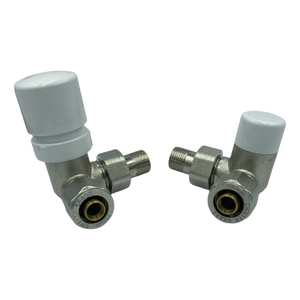 Válvulas Angulares Termostáticas de Latón Niquelado HM 3/8x16, Estructura de Bola Universal Derecha/Izquierda, Fácil Instalación para Agua y Gas - Product Image 1