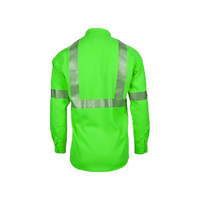 Camisa de Seguridad Fluorescente de Alta Visibilidad, Reflectante, Ignífuga, de Manga Larga, Unisex, de Secado Rápido, Ligera, Antiarrugas, de Algodón