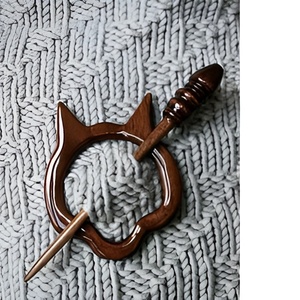 Épingle à châle en bois artisanale classique en forme ovale dernier fabricant et exportateur de conception d'Inde - Product Image 3