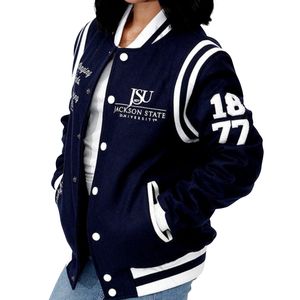 Chaqueta Universitaria Unisex de la Universidad Estatal de Jackson, HBCU, para Hombre, Ropa de Invierno, Cierre de Botones, Graffiti, Chaqueta de Béisbol - Product Image 5
