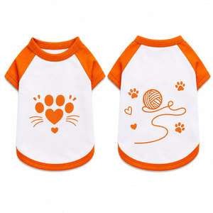 Camiseta Personalizada para Mascotas con Estampado de Pata de Gato Blanca y Naranja, Unisex, WATZY SPORTS WI-PTS-4501, 2026 - Product Image 4