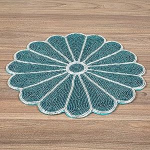 Sous-verres ronds perlés personnalisés en gros, 100 % faits à la main, design uni, style vintage, écologiques, durables, pour la maison et les mariages - Product Image 2