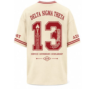 เดลต้า ซิกมา ทีต้า เซอร์โรริตี้เสื้อยืดผู้หญิงผ้าฝ้ายกราฟิกทีกรีกไลฟ์เสื้อลำลองขายส่งจำนวนมาก - Product Image 6