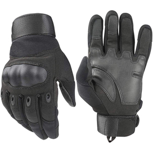 Guantes tácticos de camuflaje de cuero XL de alta calidad, protección suave de goma para nudillos y dedos para entrenamiento al aire libre - Product Image 4