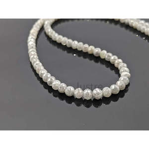 Perle de diamant blanc-gris 100% naturel, 3-4,2 mm, facettée, taille coussin, qualité excellente/bonne, clarté VS2, 15 pouces, taille de perçage 0,40 mm - Product Image 3
