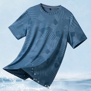 Camiseta de poliéster ajustada de secado rápido para hombre con gráfico personalizado del fabricante, camiseta para correr, camisetas deportivas para gimnasio para hombre - Product Image 4