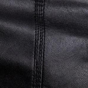 Meilleure qualité Arrivée de veste en cuir Grande taille Moto Logo personnalisé Fermeture Éclair Vestes en cuir teint en noir Col montant - Product Image 6