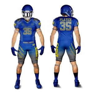 Vente en gros de maillots de football pour jeunes ensembles d'uniformes de football américain personnalisés à sublimation complète - Product Image 4