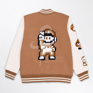 Veste Letterman Varsity Vintage OEM Classic pour hommes et femmes avec broderie en chenille Vestes classiques de la saison d'hiver - Product Image 2