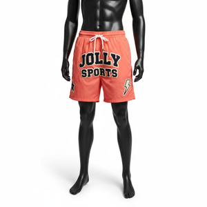 Shorts de Mujer de Alta Calidad, 200 GSM, Mezcla de Nailon, Color Rosa Coral, Ligeros, Suaves, con Logotipo Bordado Personalizado - Product Image 6