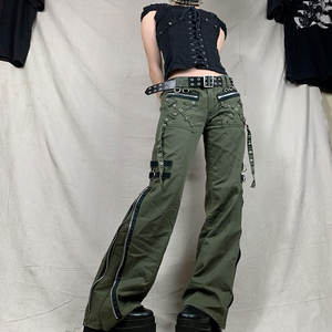 Gothic Punk Wide Leg Long Length Denim Women's Pants Loose Casual Jeans <b>Streetwear</b> 2026 - Product Image 5