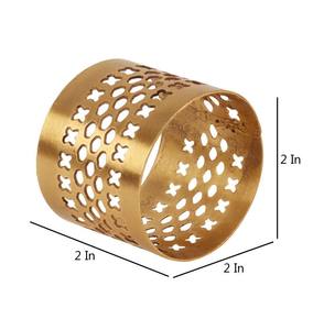 แหวนเคลือบรูปใบไม้หรูหรา4ชุดสำหรับมื้อค่ำสุดหรูแหวนทองหรูหราสำหรับโต๊ะในงานแต่งงานโรงแรมร้านอาหาร - Product Image 3