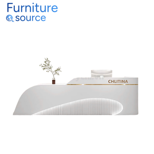 Bureau d'accueil contemporain en bois-Bureau élégant en bois avec surface en mélamine MDF et rangement-Fabricant vietnamien qualifié - Product Image 3