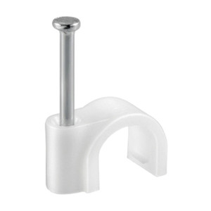 Fissacavi PVC con Chiodo 14 mm Confezione 40 pz. - Product Image 1